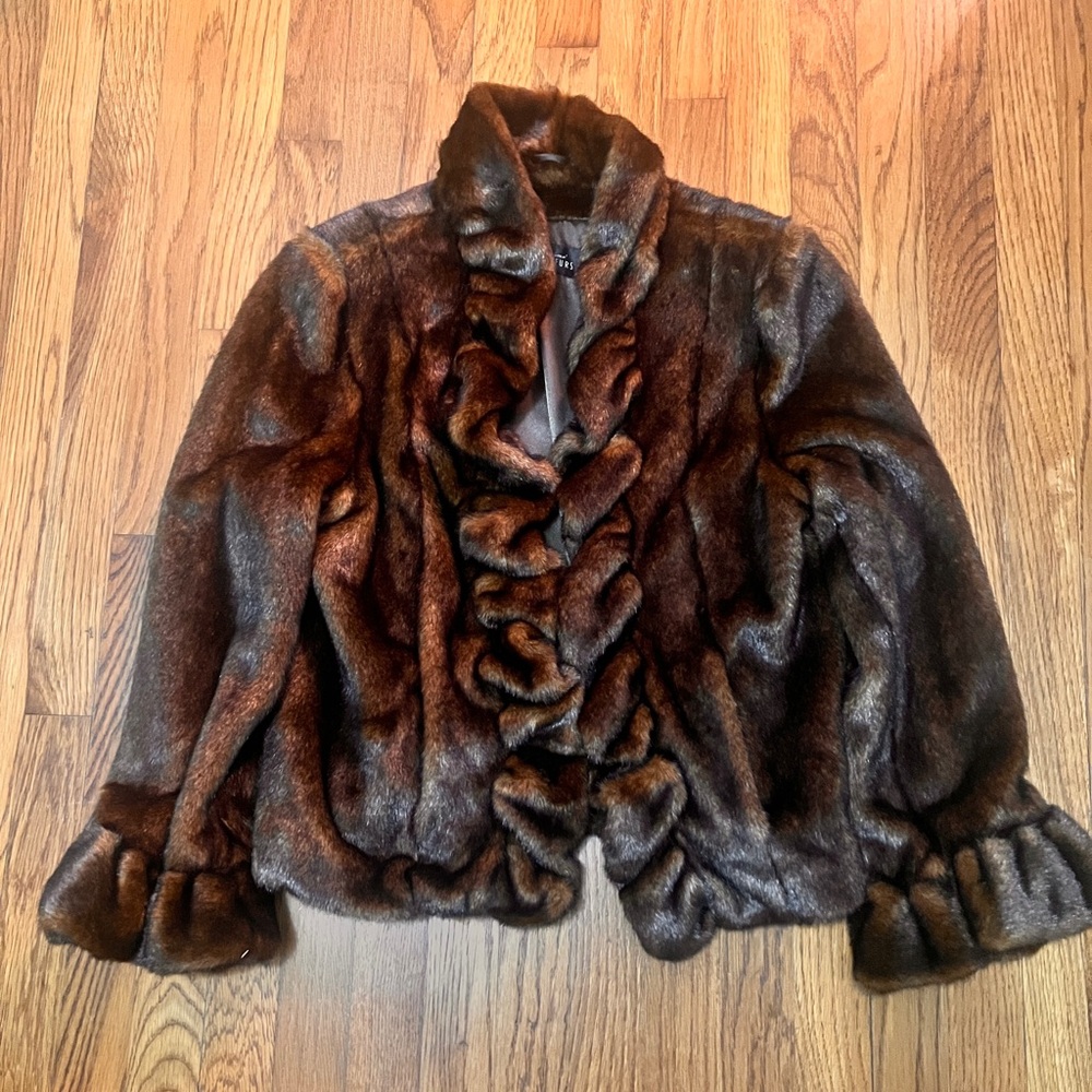 Fabulous Furs Rich Chocolate Teddy Jacket